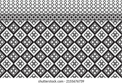 Geometric, ethnic, seamless pattern. Traditional folk structure, pattern of triangles, stripes, diamonds, zigzags. For the design and decoration background, wallpaper, packaging, fabrics, textiles.