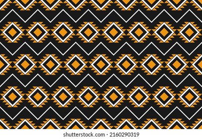 Patrón geométrico étnico sin fisuras tradicional. Diseño para fondo, papel pintado, ilustración vectorial, tela, ropa, alfombra, textil, batik, bordado.