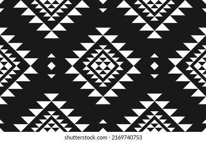 Geometric ethnic seamless pattern traditional. American, Mexican style. Design for background, wallpaper, illustration, fabric, clothing, carpet, textile, batik, embroidery.