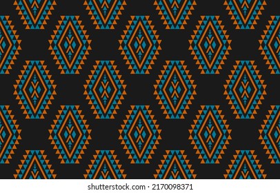 Geometrisches ethnisches nahtloses Muster traditionell. Amerikanischer, mexikanischer Stil. Design für Hintergrund, Tapete, Illustration, Stoff, Kleidung, Teppich, Textilien, Batik, Stickereien.