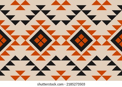 Geometric ethnic seamless pattern traditional. American, Mexican style. Design for background, wallpaper, illustration, fabric, clothing, carpet, textile, batik, embroidery.