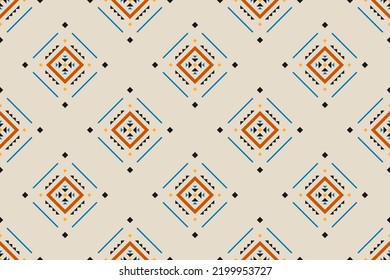 Geometric ethnic seamless pattern traditional. Aztec ethnic ornament print. Tribal pattern style. Design for background, fabric, clothing, carpet, textile, batik, embroidery.