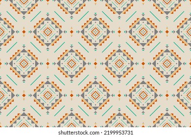 Geometric ethnic seamless pattern traditional. Aztec ethnic ornament print. Tribal pattern style. Design for background, fabric, clothing, carpet, textile, batik, embroidery.