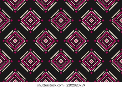 Patrón geométrico étnico sin fisuras tradicional. Huella de ornamento étnico azteca. Estilo de patrón tribal. Diseño de fondo, tela, ropa, alfombra, textil, batik, bordado.