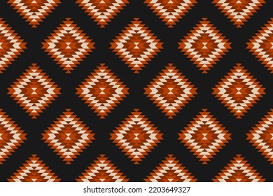 Geometric ethnic seamless pattern traditional. Aztec ethnic ornament print. Tribal pattern style. Design for background, fabric, clothing, carpet, textile, batik, embroidery.