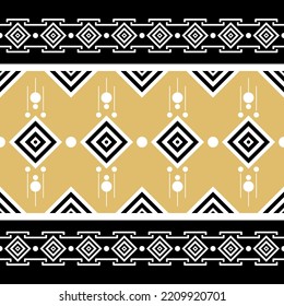 Geometric ethnic seamless pattern traditional Design for background,wallpaper,carpet,clothing,Batik,fabric,wrapping,Vector illustration embroidery style.