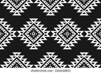 Geometrisches ethnisches nahtloses Muster traditionell. Azteken-Ornament-Druck. Stamm-Muster-Stil. Design für Hintergrund, Stoff, Kleidung, Teppich, Textil, Batik, Stickerei.
