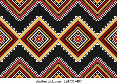 Geometrisches ethnisches nahtloses Muster traditionell. Azteken-Ornament-Druck. Stamm-Muster-Stil. Design für Hintergrund, Stoff, Kleidung, Teppich, Textil, Batik, Stickerei.