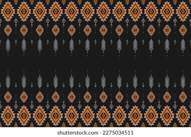 Geometric ethnic seamless pattern traditional. American, Mexican style. Aztec tribal ornament print. Design for background, wallpaper, illustration, fabric, clothing, carpet, batik, embroidery.