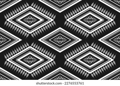 Geometric ethnic seamless pattern traditional. American, Mexican style. Aztec tribal ornament print. Design for background, wallpaper, illustration, fabric, clothing, carpet, batik, embroidery.