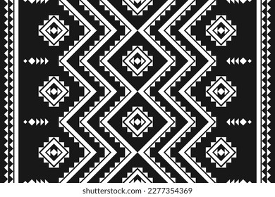 Geometric ethnic seamless pattern traditional. American, Mexican style. Aztec tribal ornament print. Design for background, wallpaper, illustration, fabric, clothing, carpet, batik, embroidery.