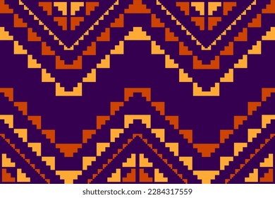 Geometrisches ethnisches nahtloses Muster traditionell. Azteken-Ornament-Druck. Stamm-Muster-Stil. Design für Hintergrund, Stoff, Kleidung, Teppich, Textil, Batik, Stickerei.