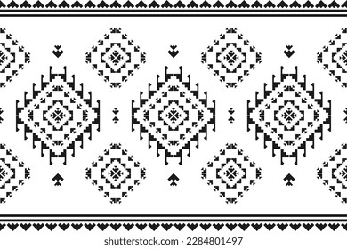 Geometric ethnic seamless pattern traditional. Aztec ethnic ornament print. Tribal pattern style. Design for background, fabric, clothing, carpet, textile, batik, embroidery.