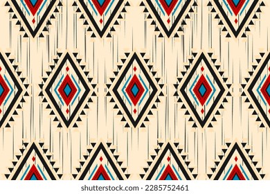 Geometric ethnic seamless pattern traditional. Aztec ethnic ornament print. Tribal pattern style. Design for background, fabric, clothing, carpet, textile, batik, embroidery.