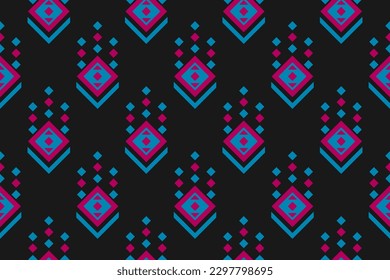 Patrón geométrico étnico sin fisuras tradicional. de estilo americano y mexicano. Impresión de ornamento azteca. Diseño para fondo, papel pintado, ilustración, tela, ropa, alfombra, textil, batik, bordado.