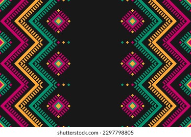 Geometric ethnic seamless pattern traditional. American, Mexican style. Aztec tribal ornament print. Design for background, illustration, fabric, clothing, carpet, textile, batik, embroidery.