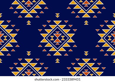 Geometric ethnic seamless pattern traditional. American, Mexican style. Aztec tribal ornament print. Design for background, wallpaper, illustration, fabric, clothing, carpet, batik, embroidery.
