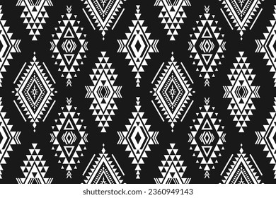 Geometric ethnic seamless pattern traditional. American, Mexican style. Aztec tribal ornament print. Design for background, wallpaper, illustration, fabric, clothing, carpet, batik, embroidery.