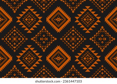 Patrón geométrico étnico sin fisuras tradicional. de estilo americano y mexicano. Huella de ornamento tribal azteca. Diseño para fondo, papel pintado, ilustración, tela, ropa, alfombra, batik, bordado.