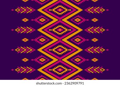 Geometric ethnic seamless pattern traditional. Carpet tribal pattern art. Aztec ethnic ornament print. Mexican style. Design for background, fabric, clothing, carpet, textile, batik, embroidery.