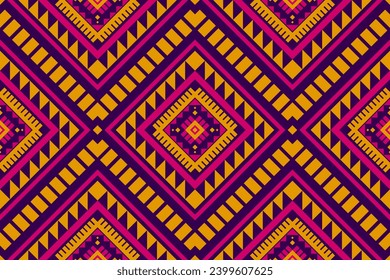 Geometric ethnic seamless pattern traditional. American, Mexican style. Aztec tribal ornament print. Design for background, wallpaper, illustration, fabric, clothing, carpet, batik, embroidery.