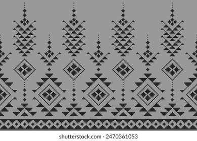 Patrón sin costuras étnico geométrico tradicional. Americano, estilo mexicano. Diseño de fondo, Fondo de pantalla, ilustración, tela, ropa, alfombra, textil, batik, bordado.