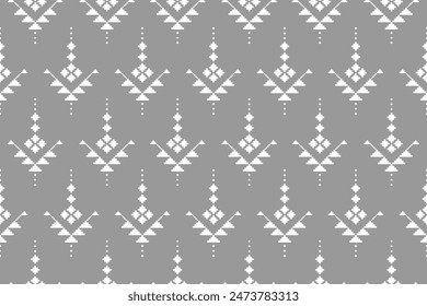 Patrón sin costuras étnico geométrico tradicional. Americano, estilo mexicano. Diseño de fondo, Fondo de pantalla, ilustración, tela, ropa, alfombra, textil, batik, bordado.