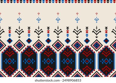 Geometric ethnic seamless pattern traditional. American, Mexican style. Aztec tribal ornament print. Design for background, wallpaper, illustration, fabric, clothing, carpet, batik, embroidery.