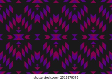 Geometric ethnic seamless pattern traditional. American, Mexican style. Beautiful carpet tribal art. Fabric Aztec background. Design for clothing, textile, batik, embroidery.