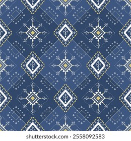 Geometric ethnic seamless pattern traditional, fabric, Navajo, native American, ornate elements for textiles, rugs, clothing,  print