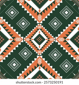 Geometric ethnic seamless pattern, Traditional, Navajo, Native American
