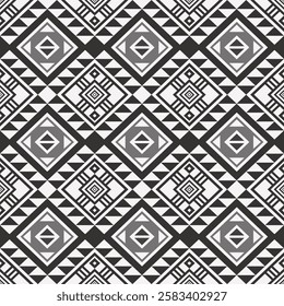 Geometric ethnic seamless pattern traditional. American, Mexican style. Aztec tribal ornament print. Design for background, wallpaper, illustration, fabric, clothing, carpet, batik, embroidery.

