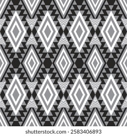 Geometric ethnic seamless pattern traditional. American, Mexican style. Aztec tribal ornament print. Design for background, wallpaper, illustration, fabric, clothing, carpet, batik, embroidery.

