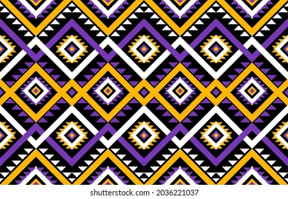 Diseño geométrico tradicional tribal de patrón ininterrumpido para fondo, ilustración, papel pintado, envoltura, tela, textil, publicación, mexicano, indio, azteca