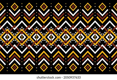 Geometric ethnic seamless pattern tribal traditional. design for background, illustration, wallpaper, fabric, texture, batik, carpet, clothing, embroidery