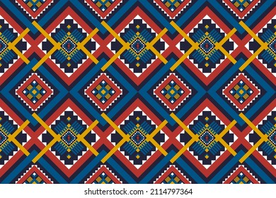Geometric ethnic seamless pattern. Tribal striped style. Design for background, vector illustration, fabric, clothing, batik, carpet, embroidery.