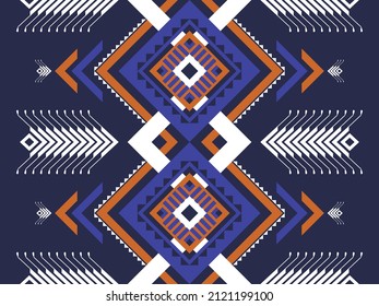Geometric ethnic seamless pattern. Tribal striped style. Design for background, vector illustration, fabric, clothing, batik, carpet, embroidery.