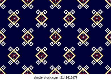 Geometric ethnic seamless pattern in tribal, folk embroidery, and Mexican style. Design for background, wallpaper, vector illustration, fabric, clothing, carpet, wrapping.