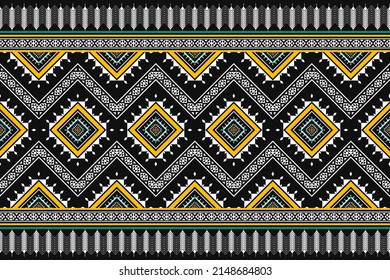 Geometric ethnic seamless pattern in tribal. American, Mexican style. Design for background, wallpaper, vector illustration, fabric, clothing, carpet, textile, batik, embroidery.