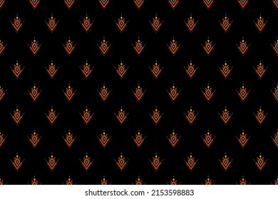 Patrón geométrico étnico sin fisuras en las tribus. Arte de patrones étnicos de tela. Diseño para fondo, papel pintado, ilustración vectorial, tela, ropa, alfombra, textil, batik, bordado.