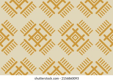 Geometric ethnic seamless pattern in tribal. Fabric Indian style. Abstract ikat art. Design for background, wallpaper, vector illustration, fabric, clothing, carpet, textile, batik, embroidery.