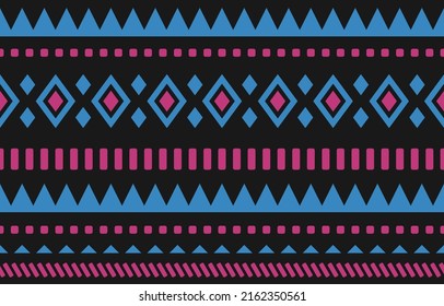 Geometric ethnic seamless pattern in tribal. Aztec American and Mexican style. for background, wallpaper, illustration, fabric, clothing, carpet, textile, batik, embroidery.