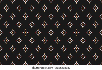 Geometric ethnic seamless pattern in tribal. American and Mexican style. Design for background, wallpaper, illustration, fabric, clothing, carpet, textile, batik, embroidery.