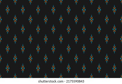 Geometric ethnic seamless pattern in tribal. American, Mexican style. Design for background, wallpaper, illustration, fabric, clothing, carpet, textile, batik, embroidery.