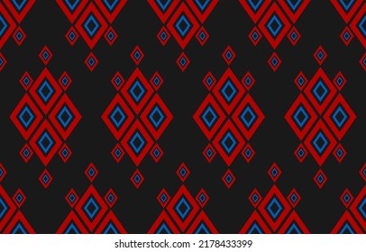 Geometric ethnic seamless pattern in tribal. American, Mexican style. Aztec art ornament print. Design for background, wallpaper, illustration, fabric, clothing, carpet, textile, batik, embroidery.