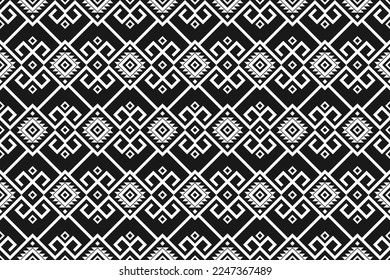 Geometric ethnic seamless pattern in tribal. American, Mexican style. Design for background, wallpaper, illustration, fabric, clothing, carpet, textile, batik, embroidery.
