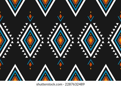Patrón geométrico étnico sin fisuras en las tribus. Tela mexicana. Impresión de ornamento azteca. Diseño para fondo, papel pintado, ilustración, tela, ropa, alfombra, textil, batik, bordado.