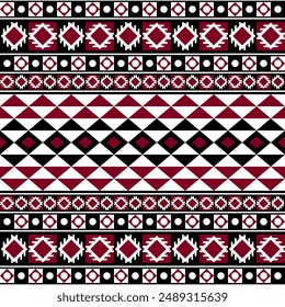 Geometric ethnic seamless pattern in vector. Native American, Mexican ,African style. Design for fabric, clothing, rug, blanket, print, paper, etc. 