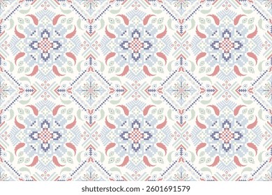 Geometric ethnic seamless pattern,geometric floral seamless pattern,vector illustration,geometric traditional seamless pattern,Aztec style,abstract background.design for texture,fabric,clothing,print.