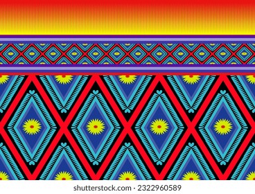 Geometric ethnic seamless patterns, patterns traditional design for background, wallpaper, clothing, wrapping